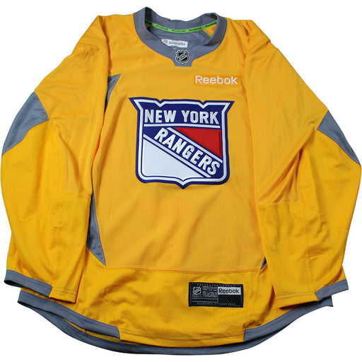 New York Rangers Yellow Issued Shield Practice Jersey (Size 52)