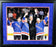 Mark Messier / Mike Richter / Eddie Giacomin / Rod Gilbert Multi Signed and Framed Wave to the Crowd Horizontal 16x20 Photo w/ "Retired Number Date" Insc (Round Black Frame w/ Blue over Red  matte)