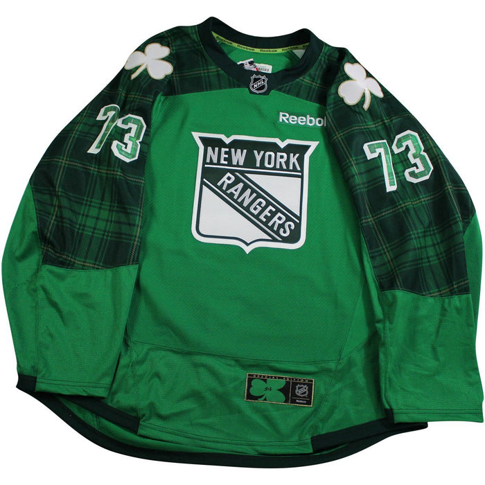 Brandon Pirri New York Rangers #73 2017 St. Patrick's Day Team Issued Jersey (Size 54)