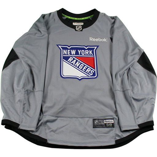 New York Rangers Grey Used Shield Logo Practice Jersey (Size 58)