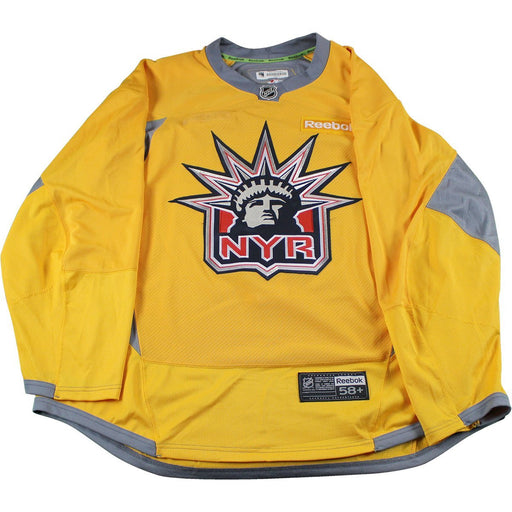 New York Rangers Yellow Used Practice Jersey (Size 58+)