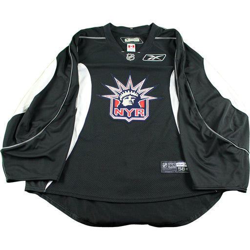 New York Rangers Black and White Used Liberty Logo Practice Jersey (Size 58+)(G)