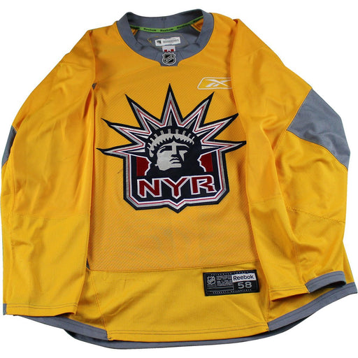 New York Rangers Yellow Used Liberty Logo Practice Jersey (Size 58)