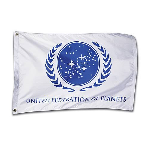 Star Trek United Federation Of Planets White Flag           