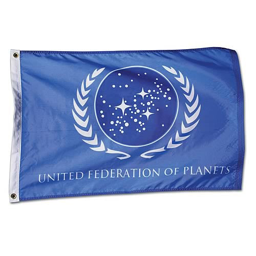 Star Trek United Federation Of Planets Blue Flag            