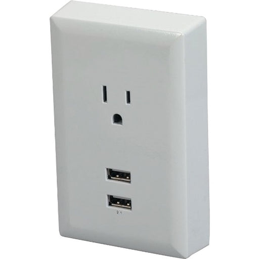 WHITE WALL PLATE 2 USB