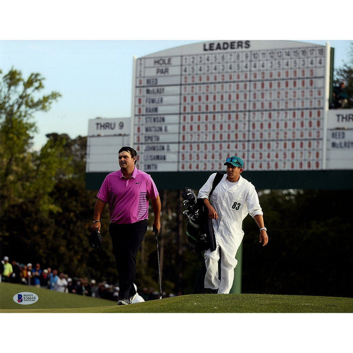 Patrick Reed Signed Horizontal 11x14 Photo Pink Shirt Beckett