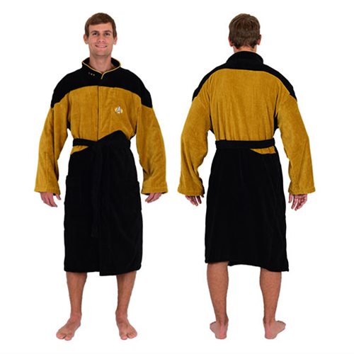 Star Trek The Next Generation Gold Security Bathrobe        