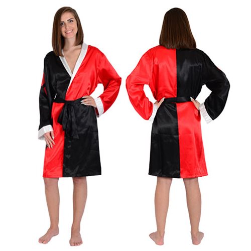 DC Comics Harley Quinn Satin Bathrobe                       