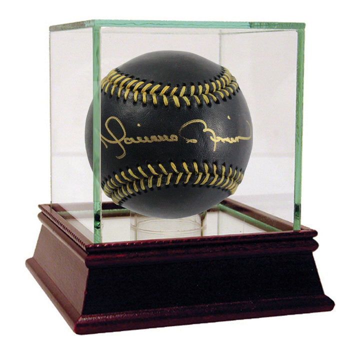 Mariano Rivera Signed Black Leather Baseball (Signed in Gold)