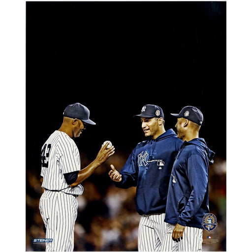 Mariano Rivera w/ Jeter & Pettitte Vertical 16x20 Story Metallic Photo