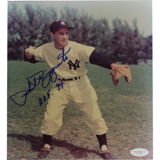 Phil Rizzuto Signed Pre-Throw Pose with "HOF '94" insc 8x10 Photo (JSA)