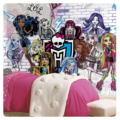 Monster High Chair Rail Giant Ultra-Strippable Mural        