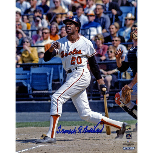 Frank Robinson Signed Orioles Home Uniform 8x10 Photo