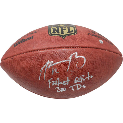 Aaron Rodgers Signed NFL Duke Football w/ "Fastest QB To 300 TD's" Insc