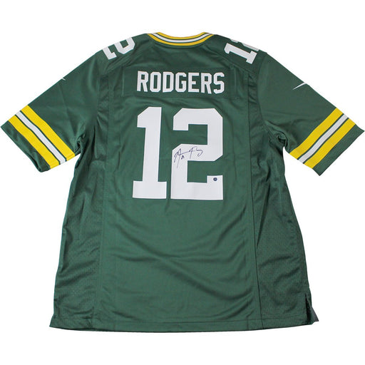 Aaron Rodgers Signed Green Bay Packers Green Replica Jersey