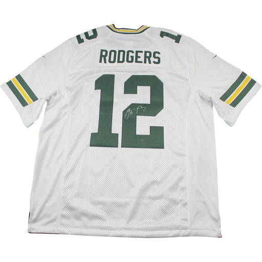 Aaron Rodgers Signed Green Bay Packers White Twill Limited Nike Jersey