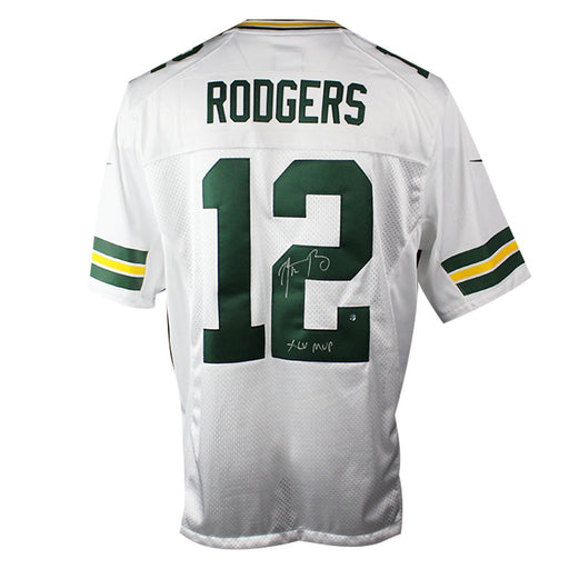 Aaron Rodgers Signed Green Bay Packers White Twill Limited Nike Jersey w/ " XLV MVP" Insc