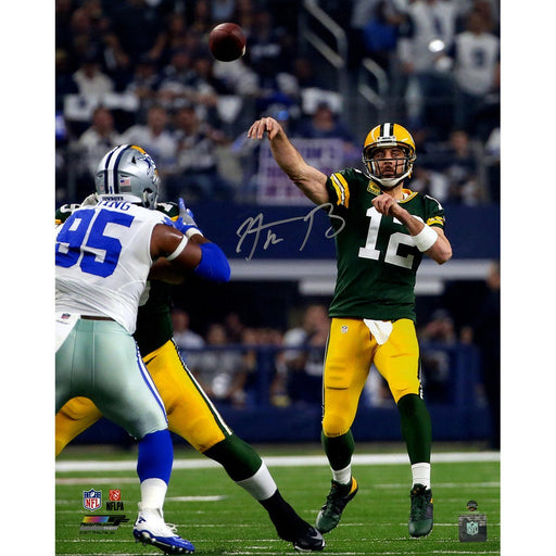 Aaron Rodgers Signed 'Throw Vs. Dallas' 16x20 Photo