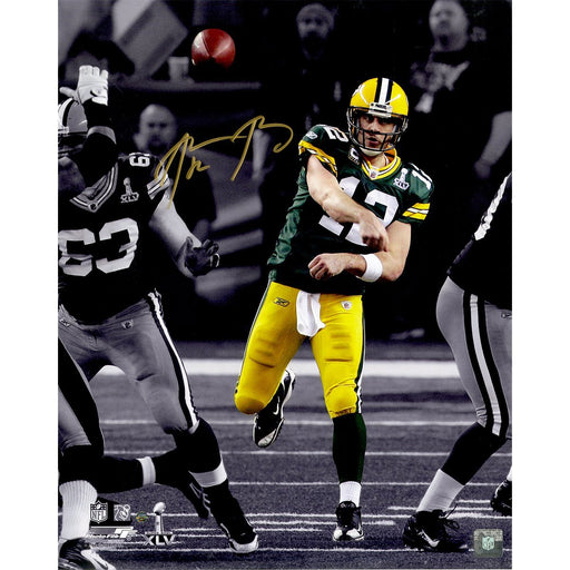 Aaron Rodgers Signed 'Spotlight Pass' 16x20 Photo (Signed in Gold)