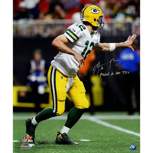 Aaron Rodgers Signed 300th TD Pass 20x24 Photo w/ "Fastest to 300" Insc (L/E 12)