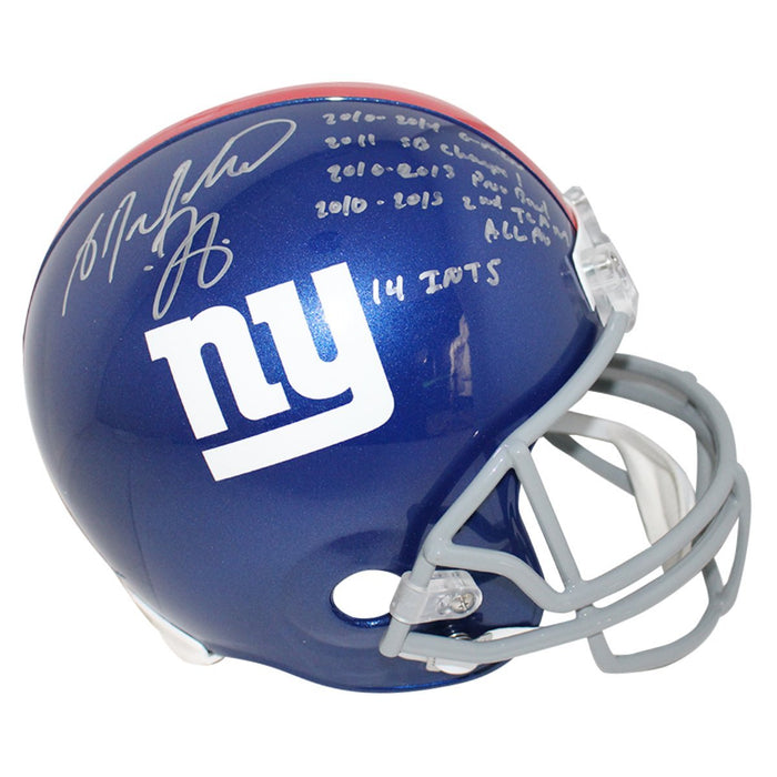 Antrel Rolle Signed New York Giants Replica Helmet w/ "2010-14 G-Men, 2011 SB Champs, 2010/13 Pro Bowl, 2010/13 2nd Team All-Pro, 14 Ints" Inscriptions