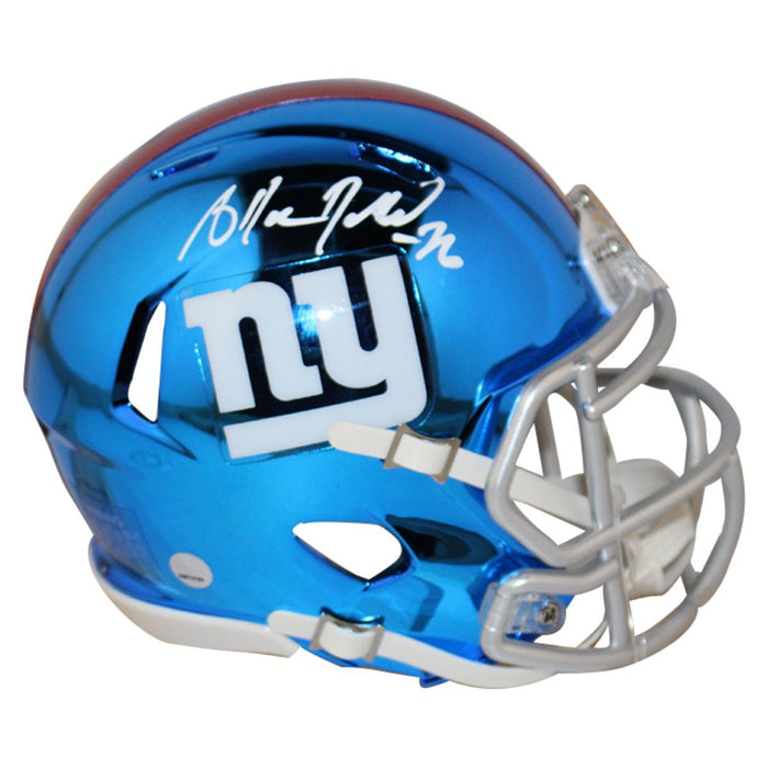 Antrel Rolle Signed New York Giants Chrome Speed Mini Helmet