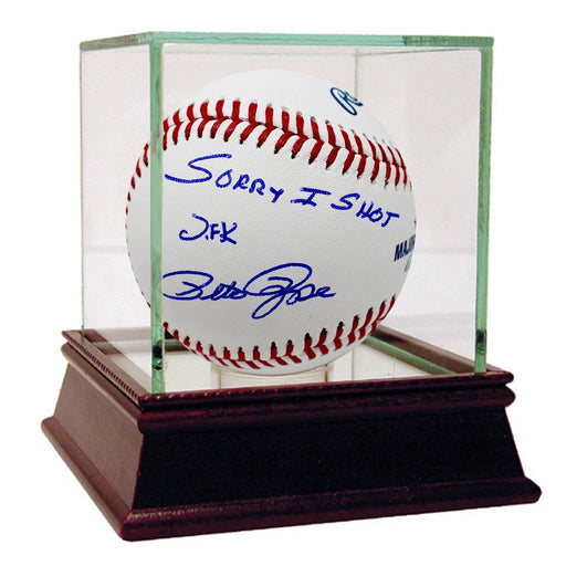 Pete Rose Signed MLB Baseball w/ " Sorry I Shot JFK" Insc.