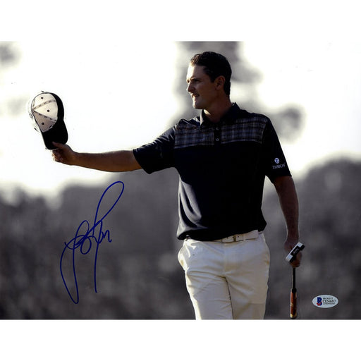 Justin Rose Signed Horizontal 11x14 Photo Waving Cap Beckett