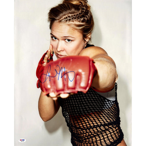 Ronda Rousey Signed 16x20 Photo Punching (PSA/DNA)