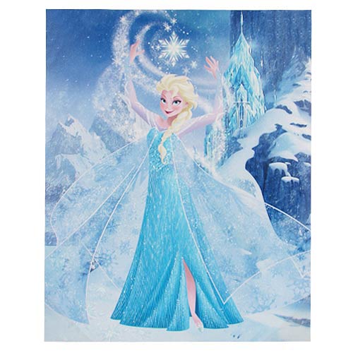 Frozen Snow Queen Elsa with Castle Canvas Print             