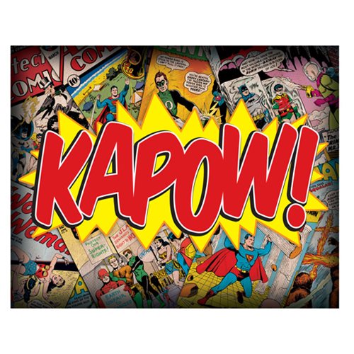 DC Comics Kapow Comic Collage Canvas Print                  