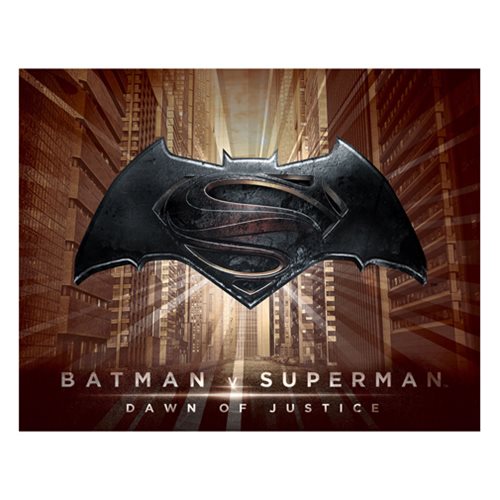 Batman v Superman Logo Sepia Burst Canvas Print             