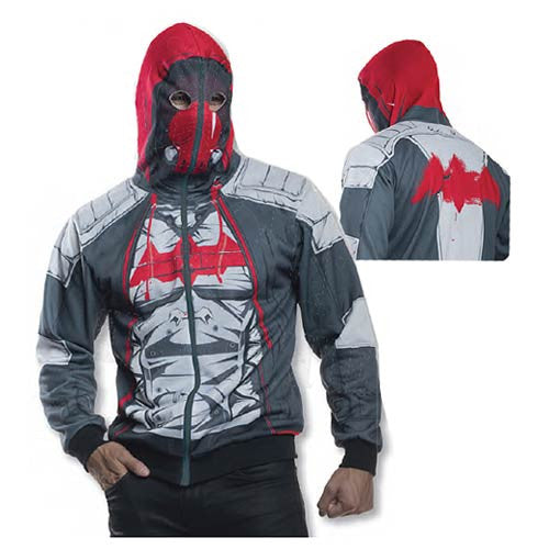 Batman Arkham Knight Red Hood Zip-Up Hooded Costume         