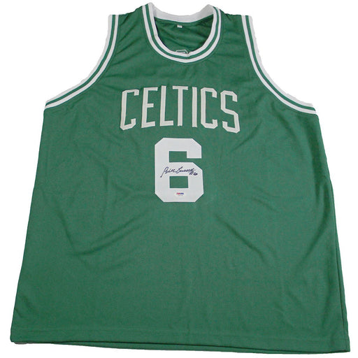 Bill Russell Signed Green Boston Celtics Jersey (PSA/DNA)(Signed on the Front)