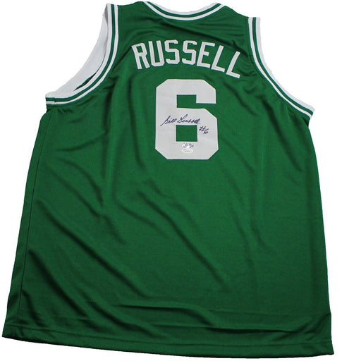 Bill Russell Signed Custom Green Celtics Jersey (JSA Auth/Hollywood Collectibles Holo)   