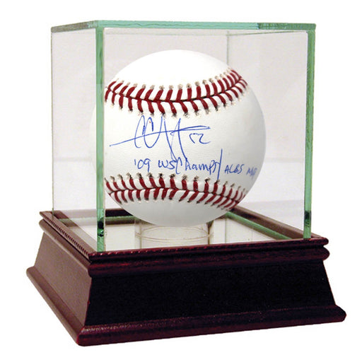 CC Sabathia Signed 9 Inscription 2009 Stat MLB Baseball