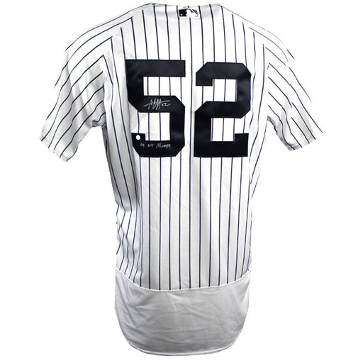 CC Sabathia Signed Authentic Flex Base New York Yankees Home Pinstripe Jersey w/ "09 WS Champs" Insc