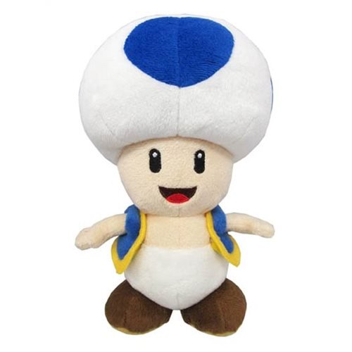 Super Mario Bros. Blue Toad 8-Inch Plush                    