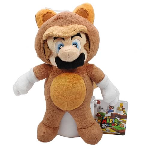 Super Mario Tanooki Mario 8-Inch Plush                      