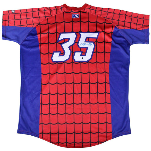 Gary Sanchez Signed #35 Game Used Trenton Thunder Alternate Spiderman Jersey (5/5/14) (Trenton Thunder LOA)