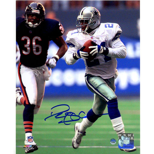 Deion Sanders Signed Dallas Cowboys Running Vertical 8x10 Photo