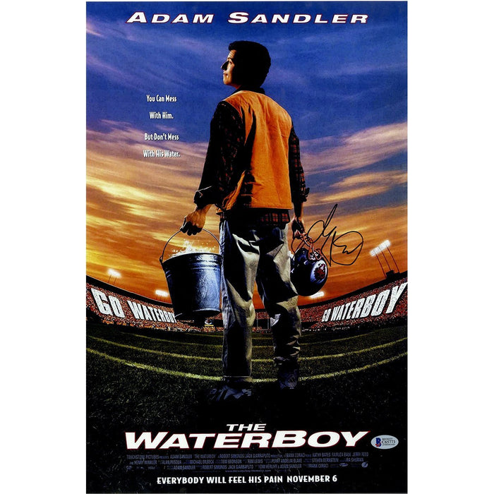 Adam Sandler Signed 12x18 The Waterboy Poster Photo Beckett