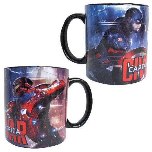 Civil War Cap vs. Iron Man Fight 20 oz. Jumbo Ceramic Mug   