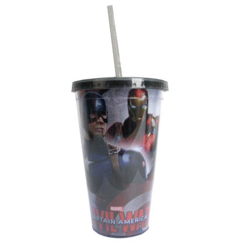 Civil War Cap Forefront Iron Man Back 16 oz. Travel Cup     