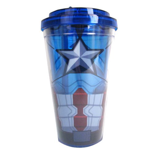 Civil War Cap Star Chest 16 oz. Flip Straw Travel Cup       