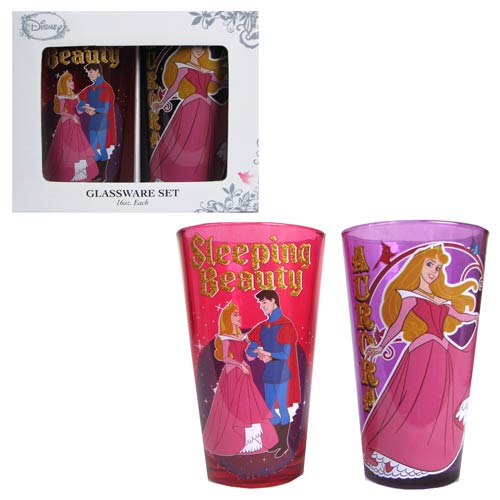 Sleeping Beauty 16 oz. Pint Glass 2-Pack                    