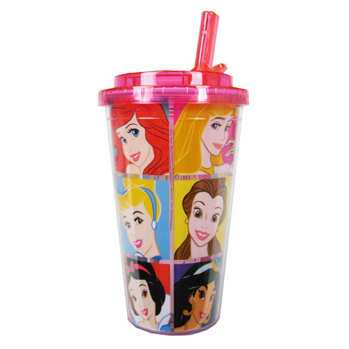 Disney Princesses Grid 16 oz. Flip Straw Travel Cup         