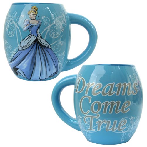 Cinderella Dreams Come True Blue 18 oz. Ceramic Oval Mug    