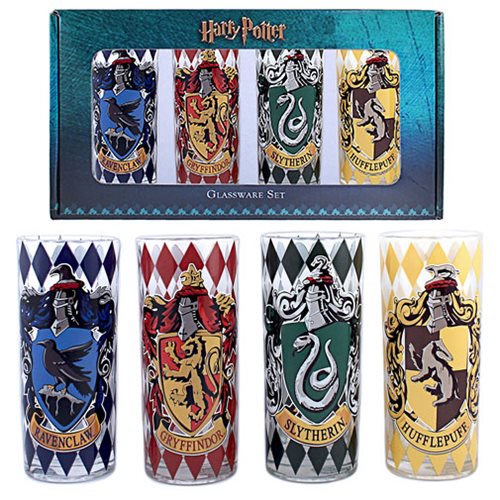 Harry Potter House Crests Highball Glass 4-Pack             